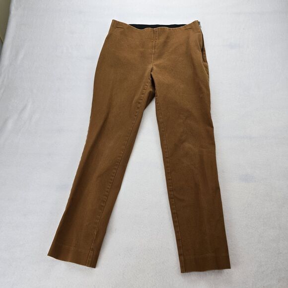 A New Day Women's Straight Cotton Blend Burnt Orange Pants W/ Pocket Size 2 - Picture 1 of 4
